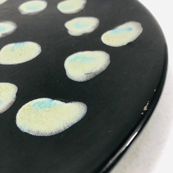 Handpaint Platter 13" Big Serving Tray Dish Plate Funny Grill Meat Lover Black - Picture 11 of 12